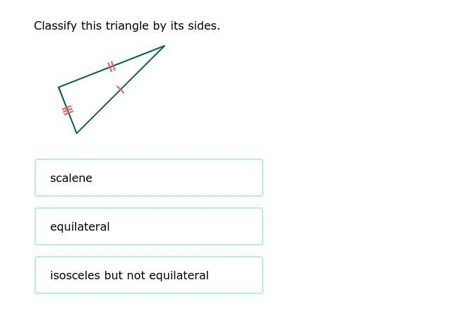 Classify this triangle by its sides.-example-1