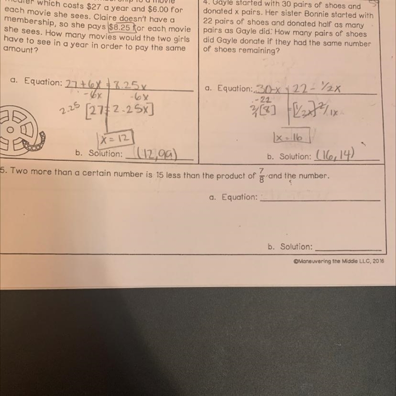 Two more than a certain number is 15 less than the product of 7/8 and the number. I-example-1