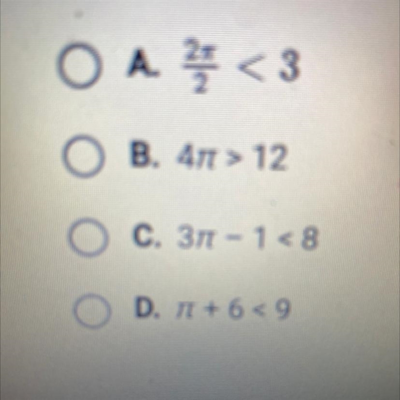 Which inequality is true? Helpp due now-example-1