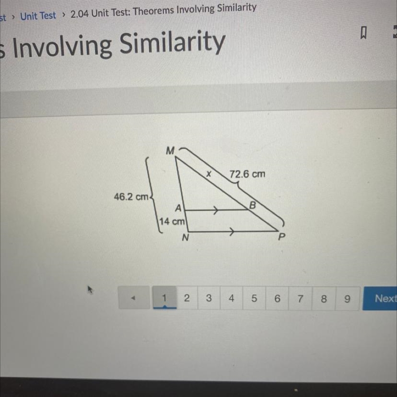 What is the value of x-example-1