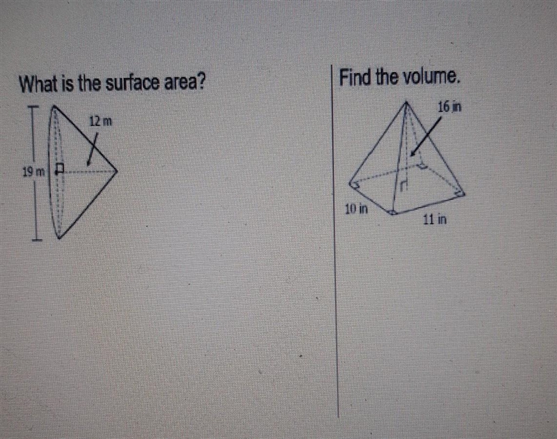 1 find the surface area and 2 find the volume​-example-1