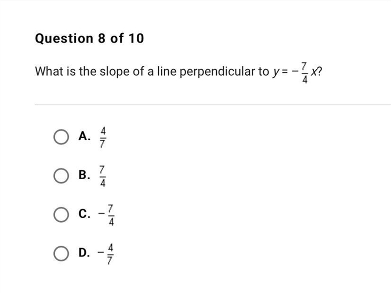 What is the slope of a line perpendicular to y=-x?-example-1