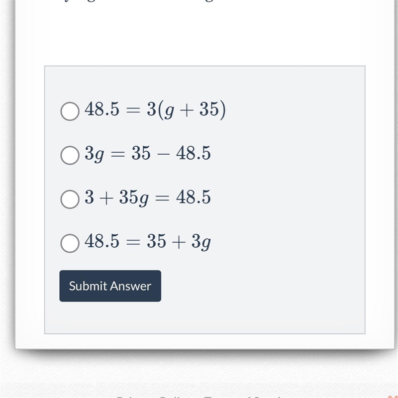 Under her cell phone plan, Madelyn pays a flat cost of $35 per month and $3 per gigabyte-example-1