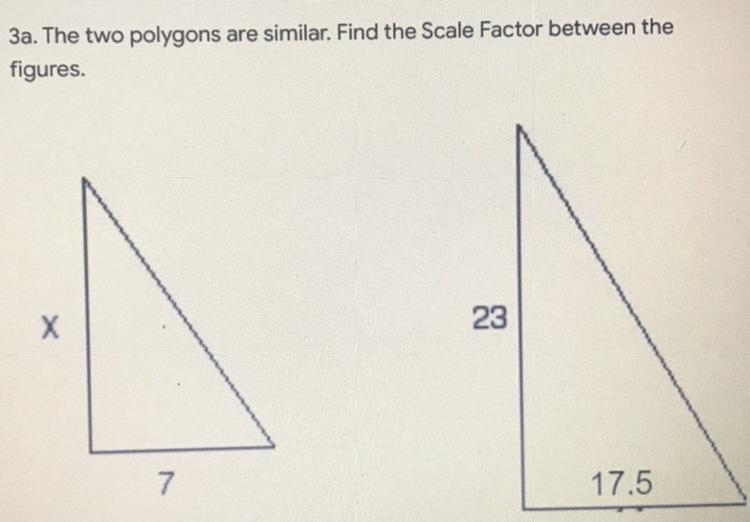 The two polygons are similar. Find the Scale Factor between the figures.-example-1