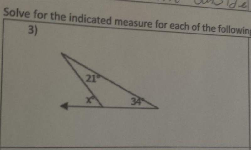 Solve for the indicated measure for each of the following. ​-example-1