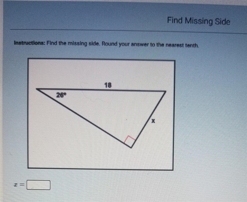 Find the missing side.​-example-1