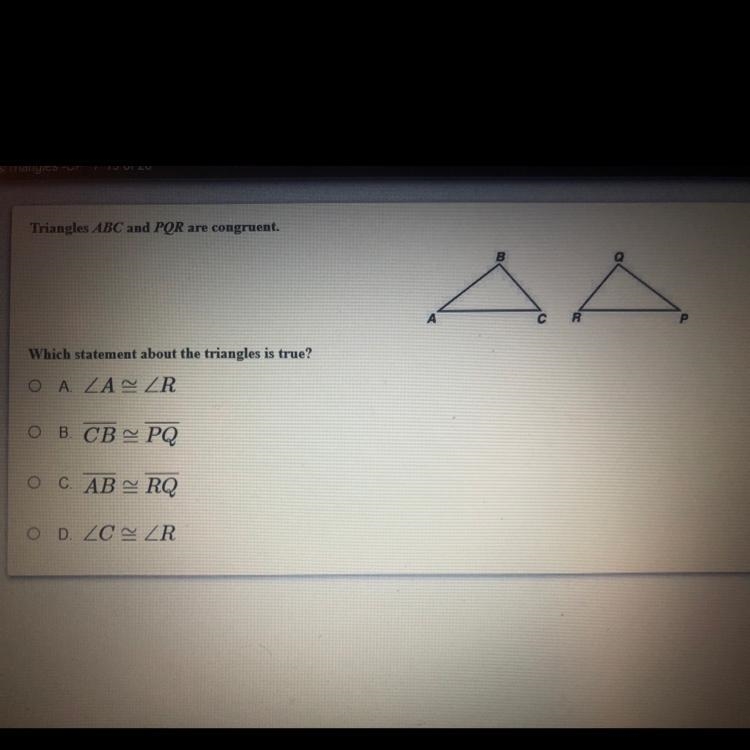 PLEASE HELP!! good luck will be brought back to you ❤️Which statement about the triangles-example-1