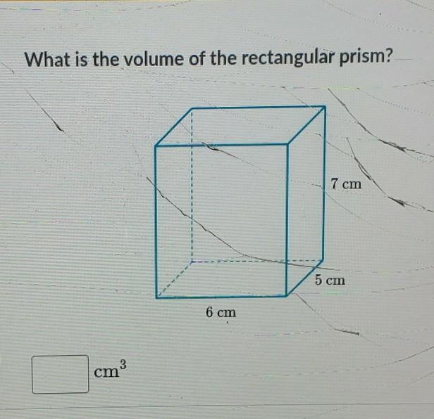 What is the volume of the rectangular prism? ​-example-1