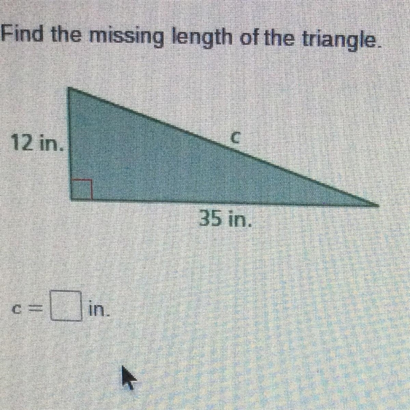 Find the missing length of the triangle HELP!-example-1