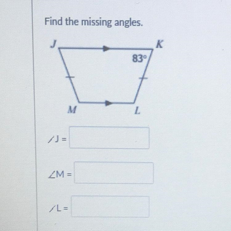 Find the missing angles.-example-1