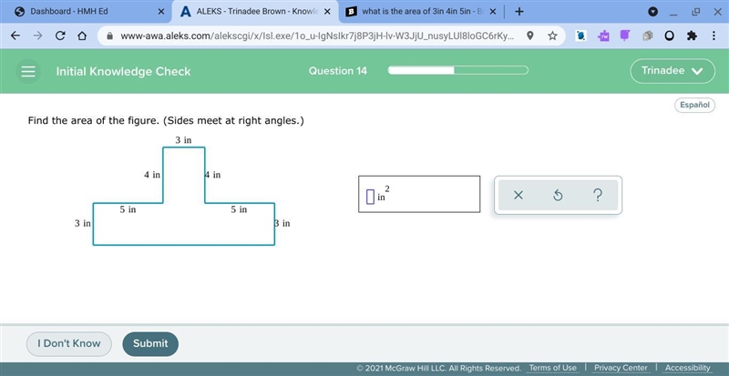 What is the area of the figure (sides meet at at right angles-example-1