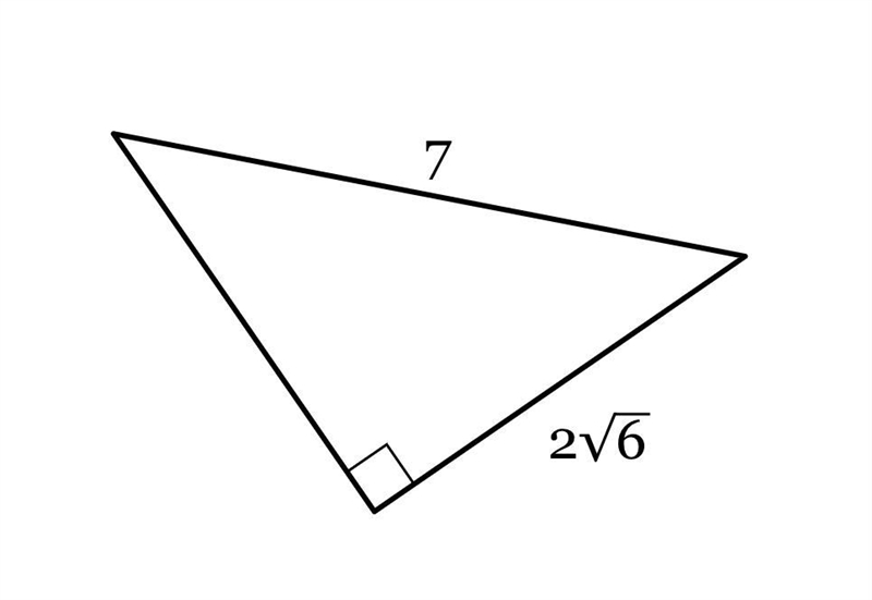 Find the length of the third side. If necessary, write in simplest radical form .-example-1