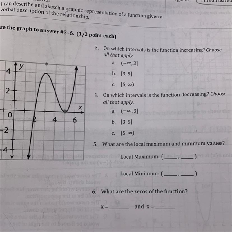 What are the local maximum and minimum values? PLS HELP LIKE ASAP NO ROCKY-example-1