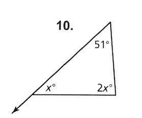 Find the measure of the exterior angle. *-example-1