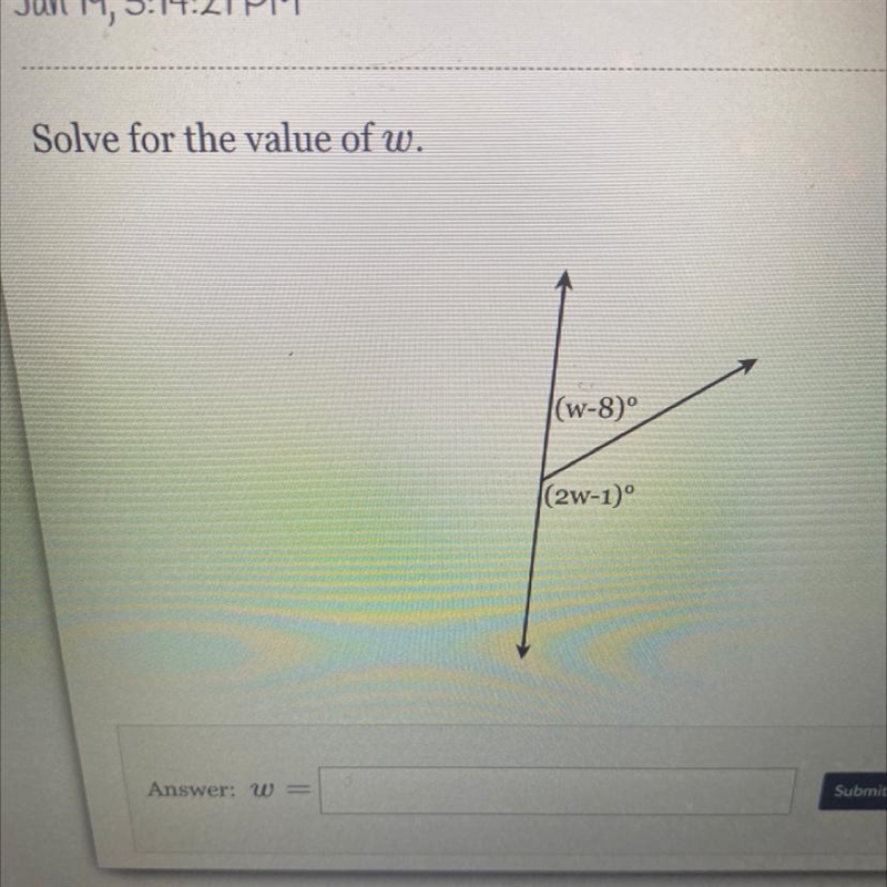 Solve for the value of w-example-1