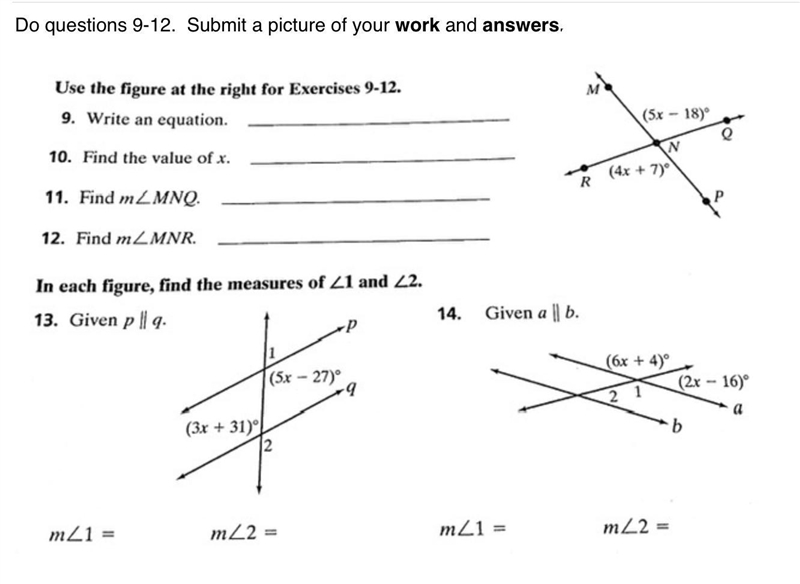 Use the figure at the right to answer questions 9-12.-example-1