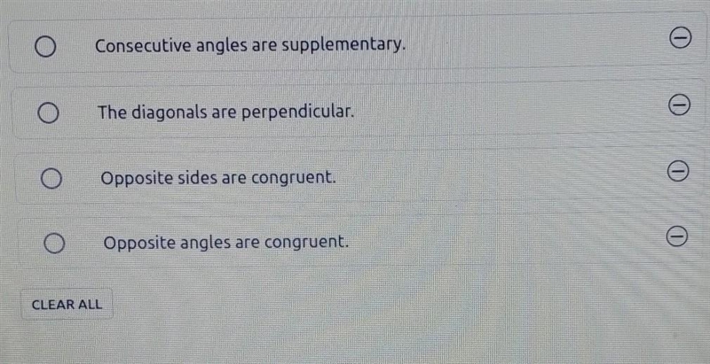 ADD NOTE 18. Which statement is not true for all parallelograms? ​-example-1