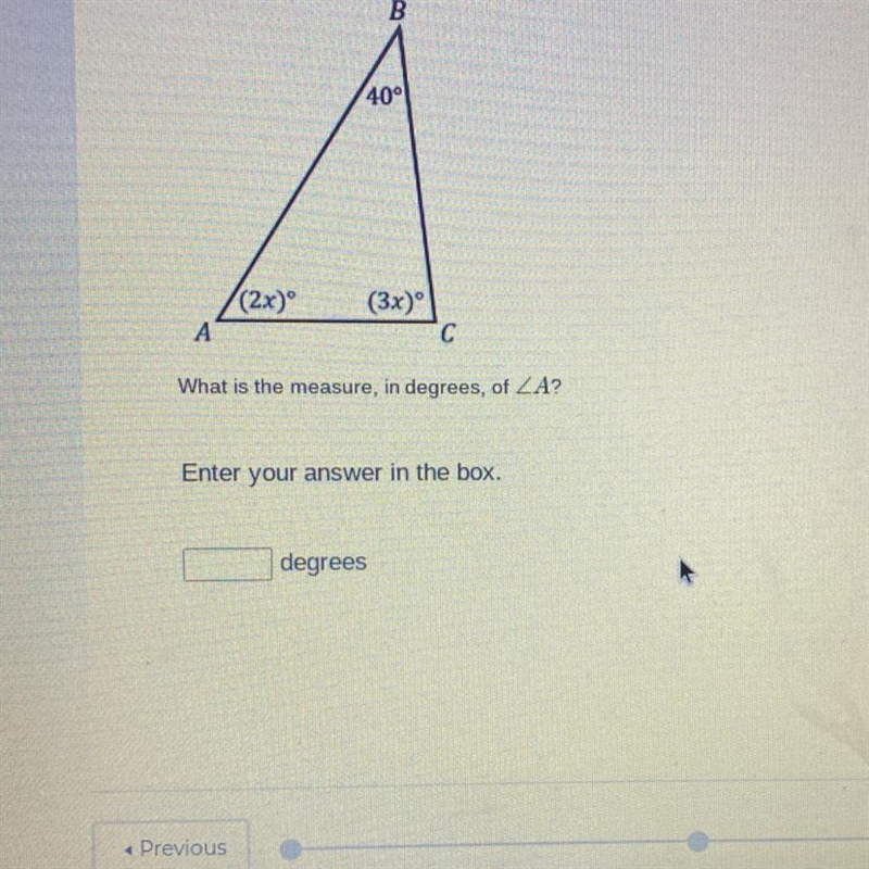 What is the measure, in degrees, of ZA?-example-1