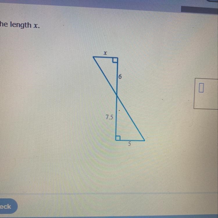 Find the length x Plz help ASAP-example-1