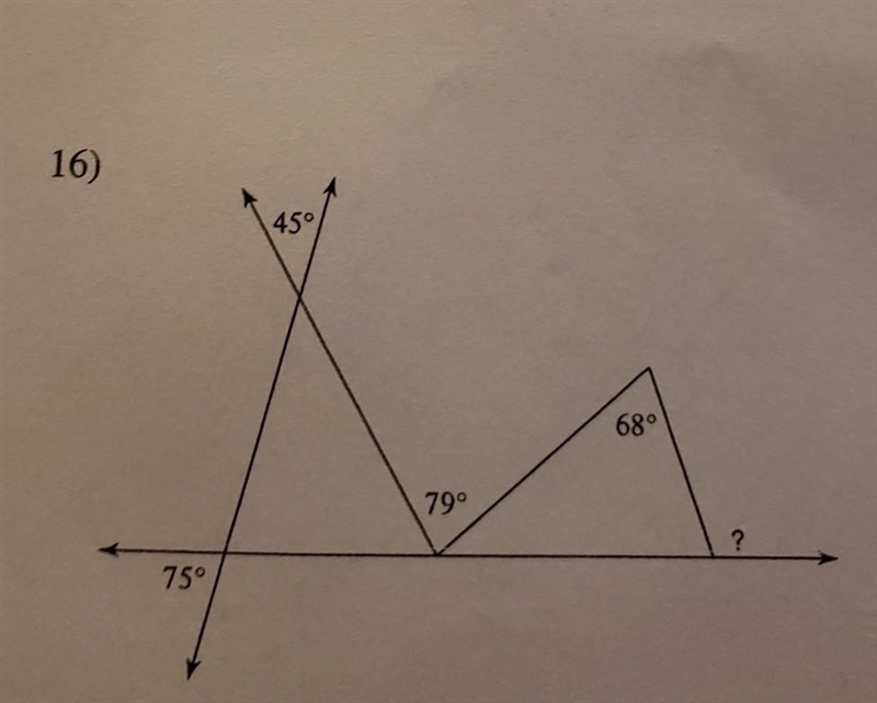 Find the measure of each angle indicated. Show work.​-example-1