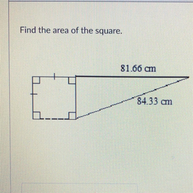 Find the area of the square.-example-1