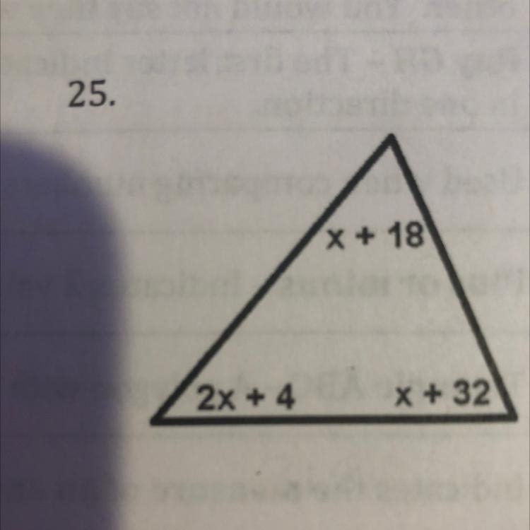 Slove for x for the triangle-example-1