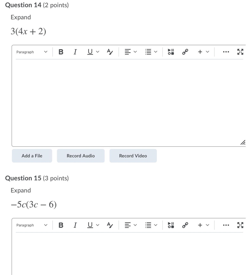 Expand math show all work no pics plz-example-1