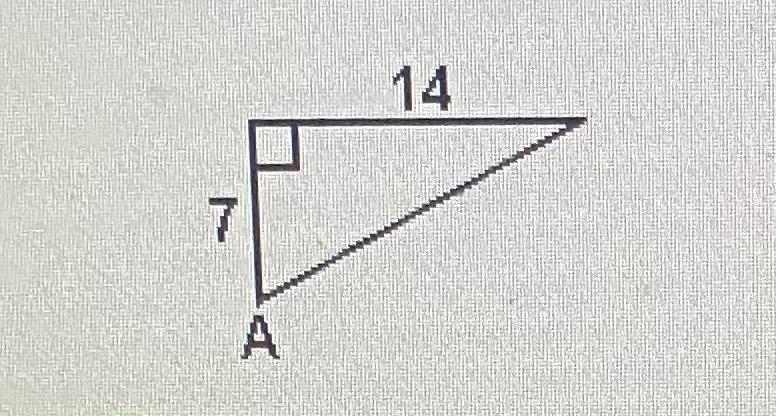 Find the measure of angle A to the nearest degree a. 26 b. 63 c. 27 (i’m a bit lost-example-1