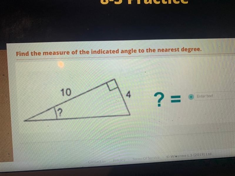 Find the measure of the indicated angle to the nearest degree-example-1