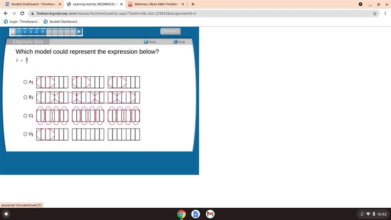 Which model could represent the expression below: 3 divided by 4/7-example-1