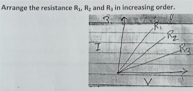 Arrange the resistance r1 r2 and r3 in increasing order. ​-example-1