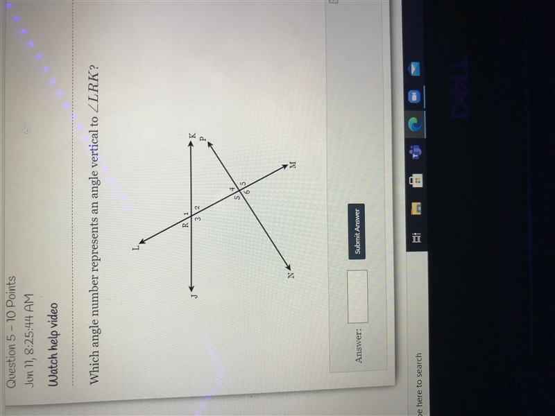 What’s the answer? which angle number represents an angle vertical to-example-1