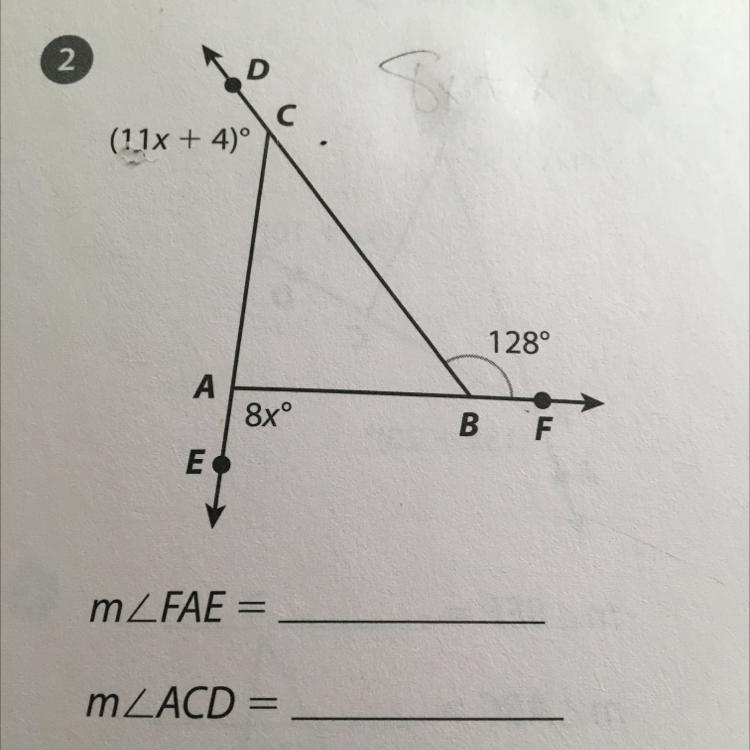 Find the missing angle measurement! Please show/tell me what u did to solve the problem-example-1