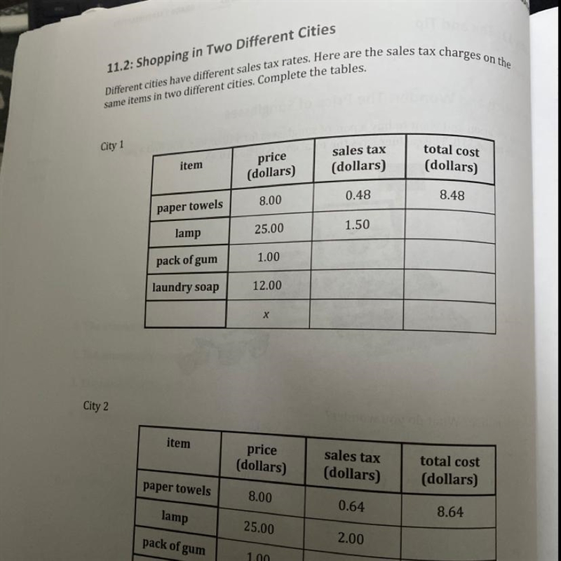 Different cities have different sales tax rates. Here are the sales tax charges on-example-1