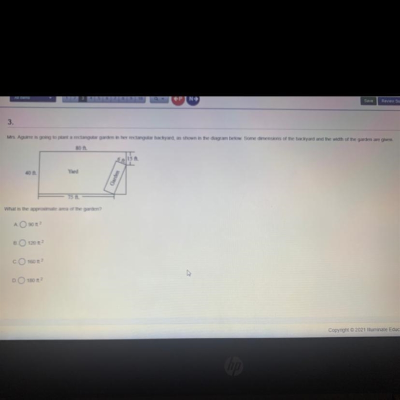 What is the approximate area of the garden?-example-1