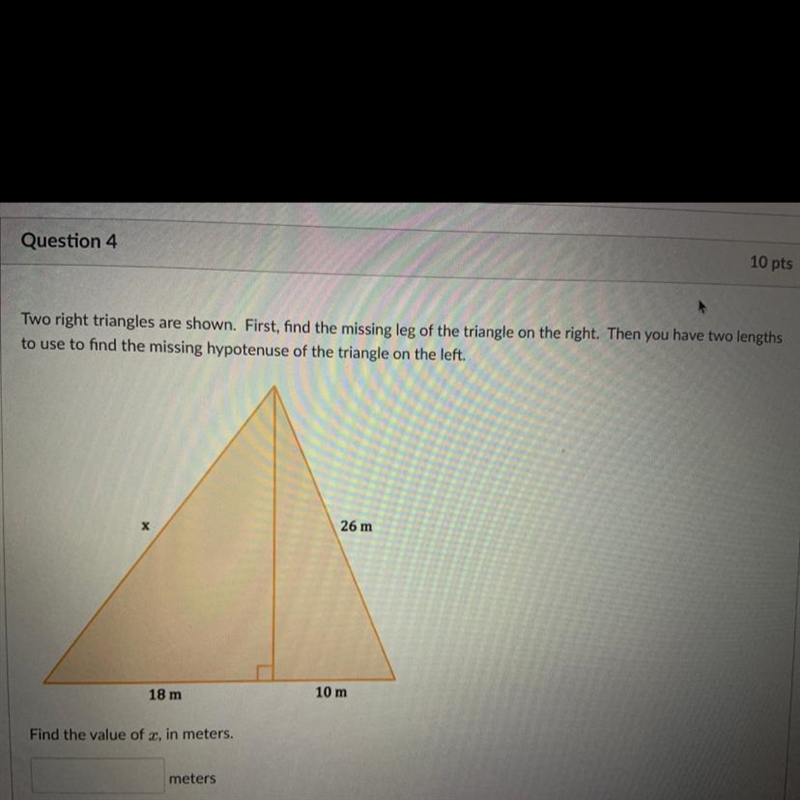 I don't know whats the missing hypotenuse is so please help NO LINKS-example-1