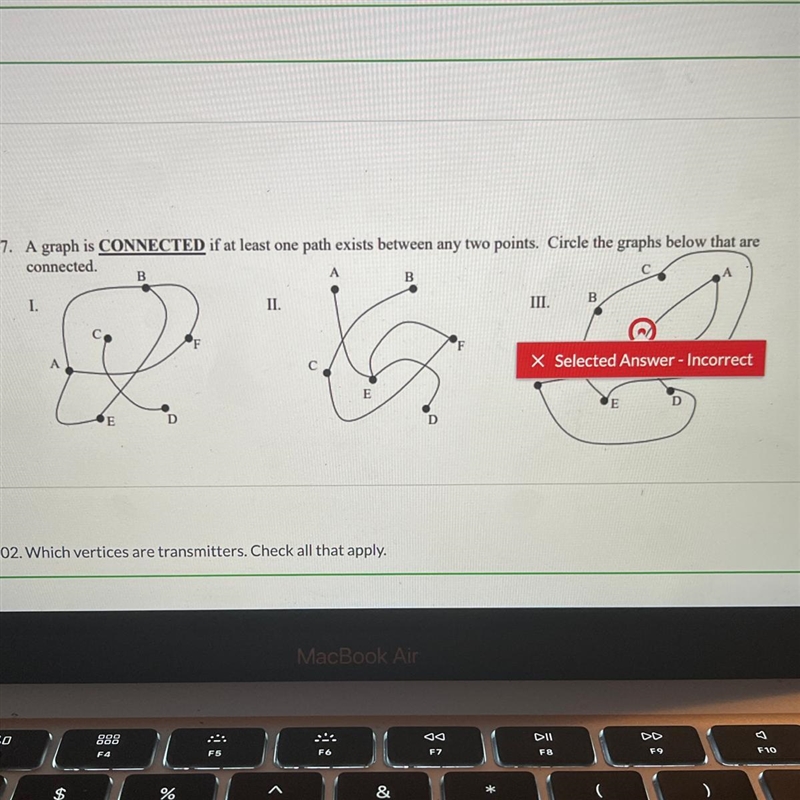 Which graph below is connected?-example-1