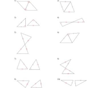 Question:Determine if the two triangles are congruent. If they are, state how you-example-1