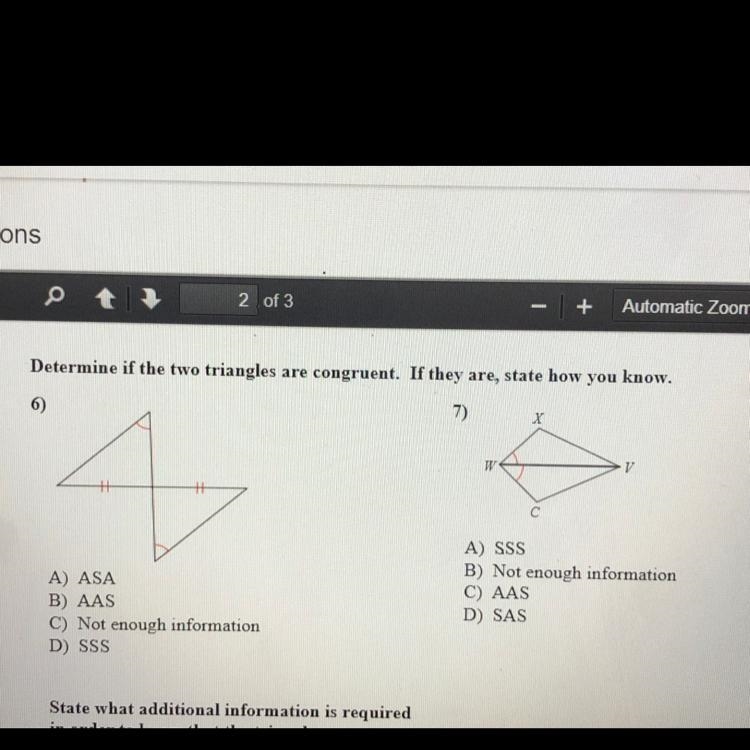 Determine if the two triangles are congruent. If they are, state how you know. ((If-example-1