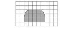 Use a composite figure to estimate the area of the figure. A) about 14 square units-example-1