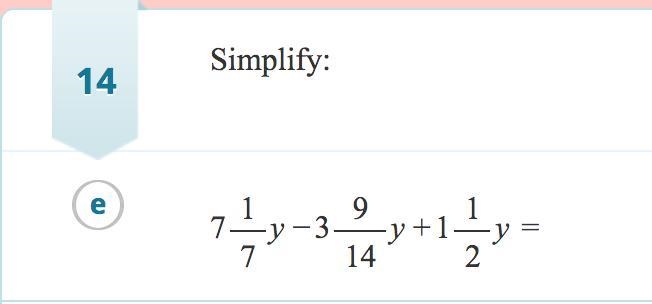 Simplify/Solve: Lesson 33 (Also please do the numbers ex: 14e: {answer])-example-1