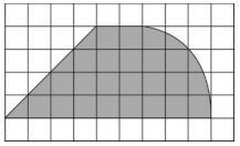 Each square represents one square foot. Estimate the area of the figure below.-example-1