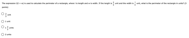 The expression 2(l + w) is used to calculate the perimeter of a rectangle, where l-example-1