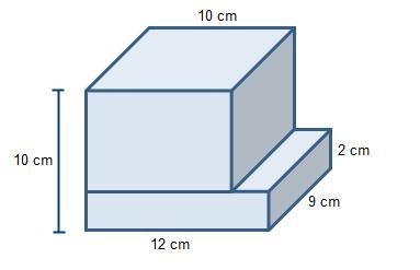 What is the volume of the figure below, in cubic centimeters? 756 936 1,008 1,080-example-1