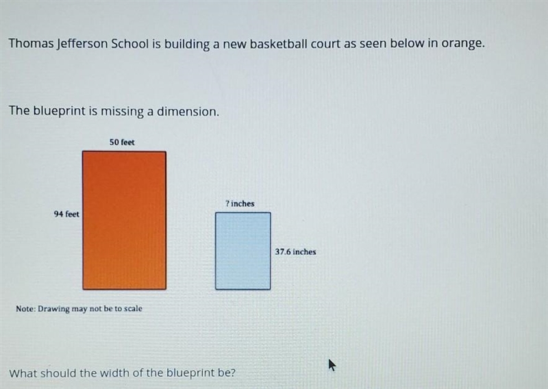 Thomas Jefferson School is building a new basketball court as seen below in orange-example-1