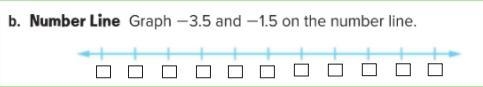 Graph -3.5 and -1.5 on the number line.-example-1