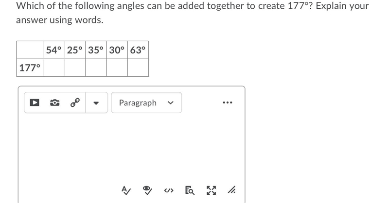 Which of the following angles can be added together to create 177°? Explain your answer-example-1