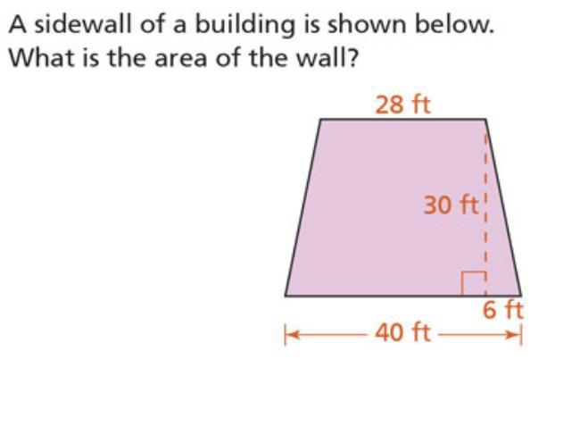 A sidewall of a building is shown below. What is the area of the wall?-example-1