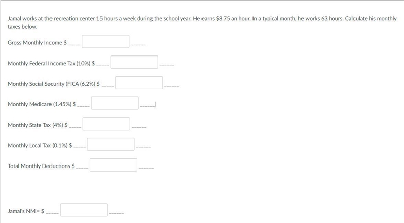 Jamal works at the recreation center 15 hours a week during the school year. He earns-example-1