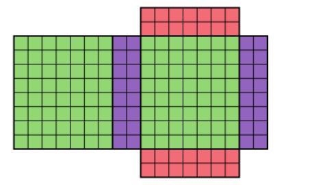 In the net of a rectangular prism, each square of the grid is 1 square meter. What-example-1